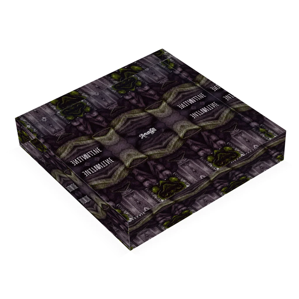 【ホラー専門店】ジルショップのゴシックルーム(紫) Acrylic Block :placed flat