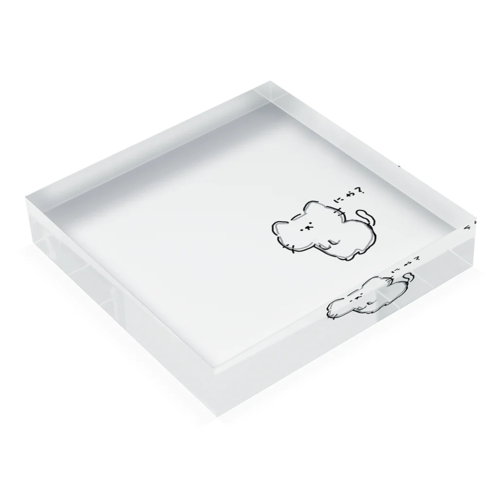 なくそう！殺処分のにゃ？にゃんこ Acrylic Block :placed flat