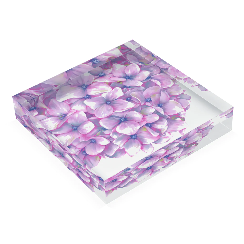 rangetuの紫陽花 Acrylic Block :placed flat
