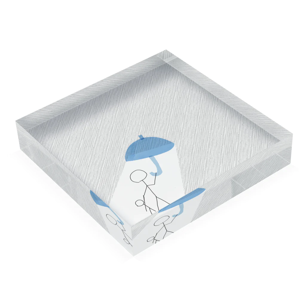 wacaocacaoのRaining Acrylic Block :placed flat