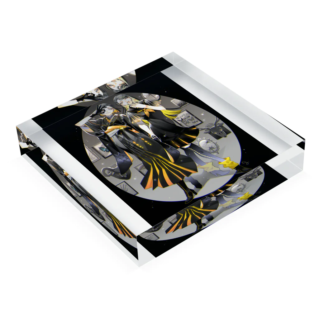 紫灯座のハロウィンコーデ Acrylic Block :placed flat