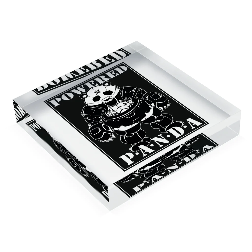 やすなま屋のPOWERED PANDA Acrylic Block :placed flat