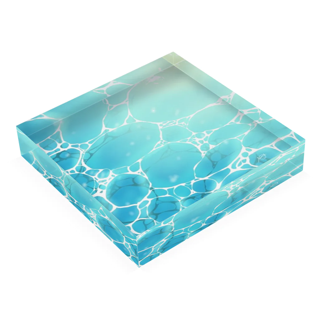 さみみまるの家の海ブロック Acrylic Block :placed flat