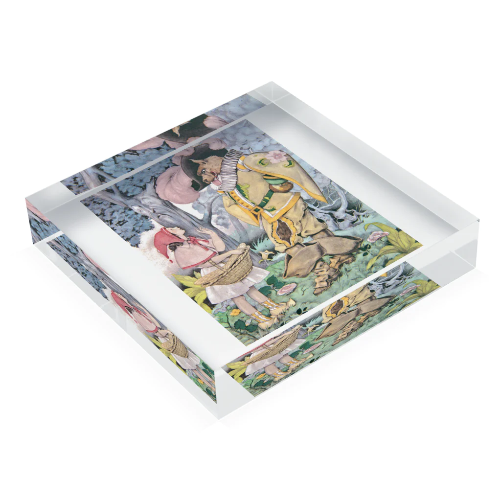 世界の絵画アートグッズのウンベルト・ブルネレスキ『ペロー童話集』より  Acrylic Block :placed flat