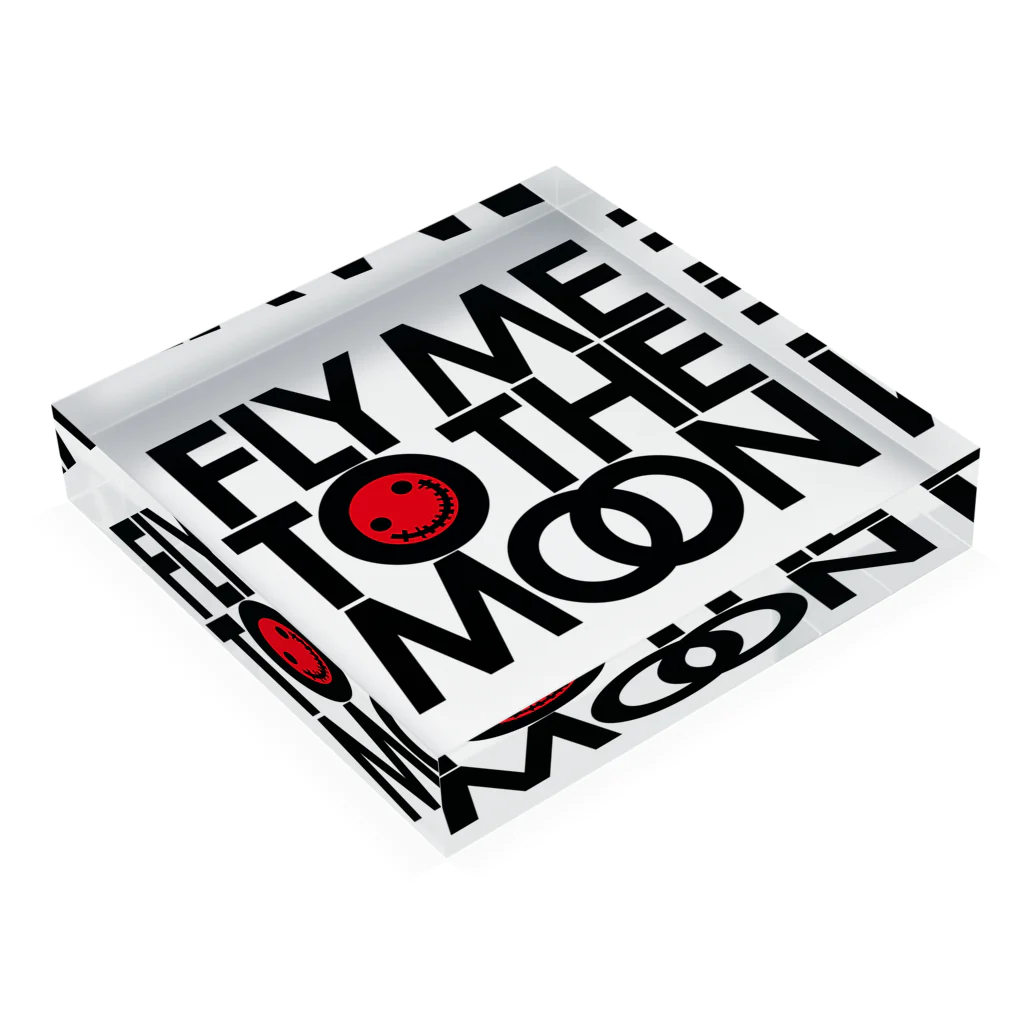 月が輝くこんな夜にのFLY ME TO THE MOON Acrylic Block :placed flat