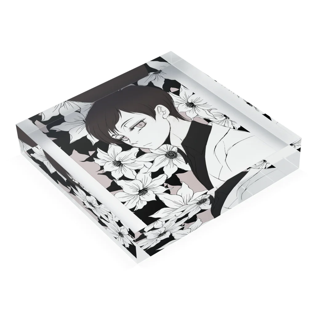 -リコリス・ラジアータ-のノンバイナリー Acrylic Block :placed flat