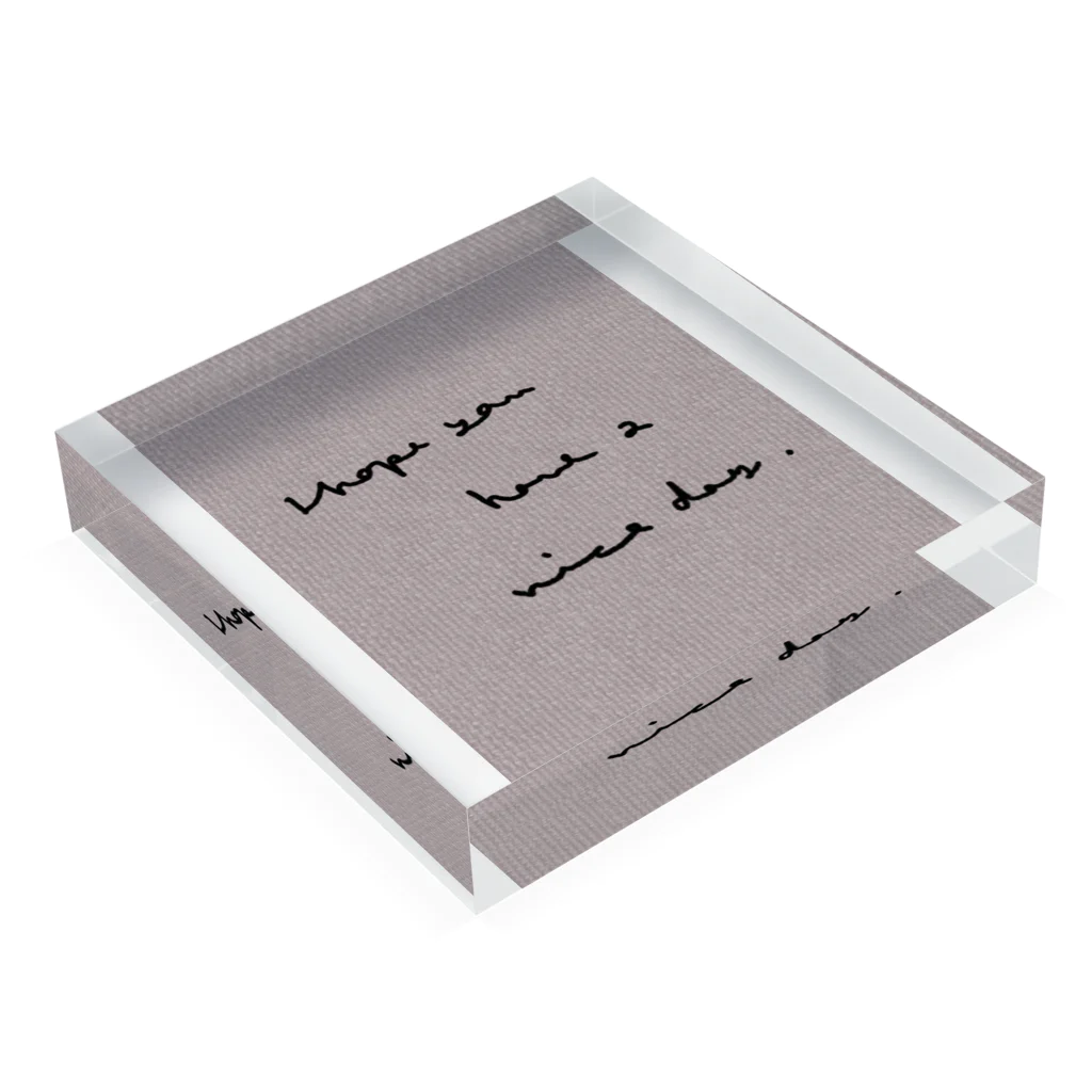 rilybiiの洋書風 message Acrylic Block :placed flat