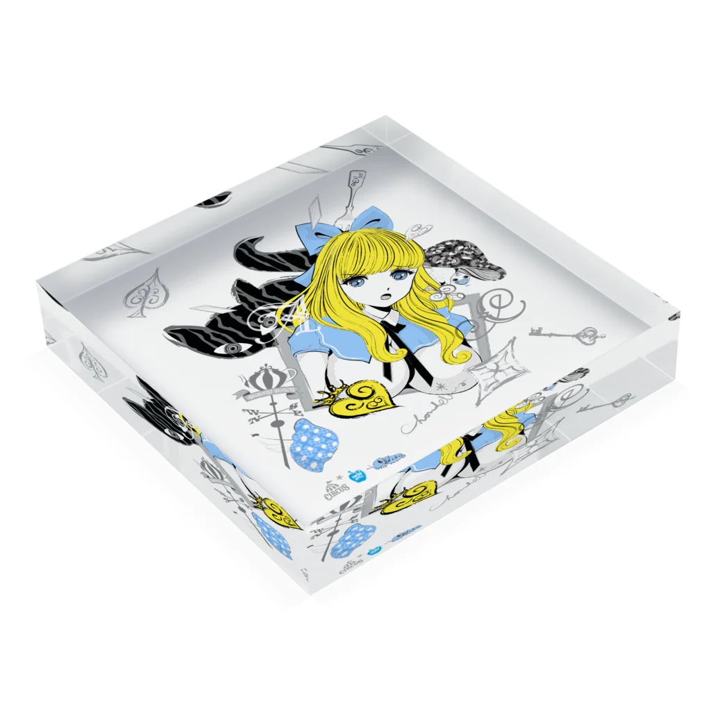 loveclonesのBABYFACE 深窓のあどけない令嬢 AかCのヴィネット Acrylic Block :placed flat