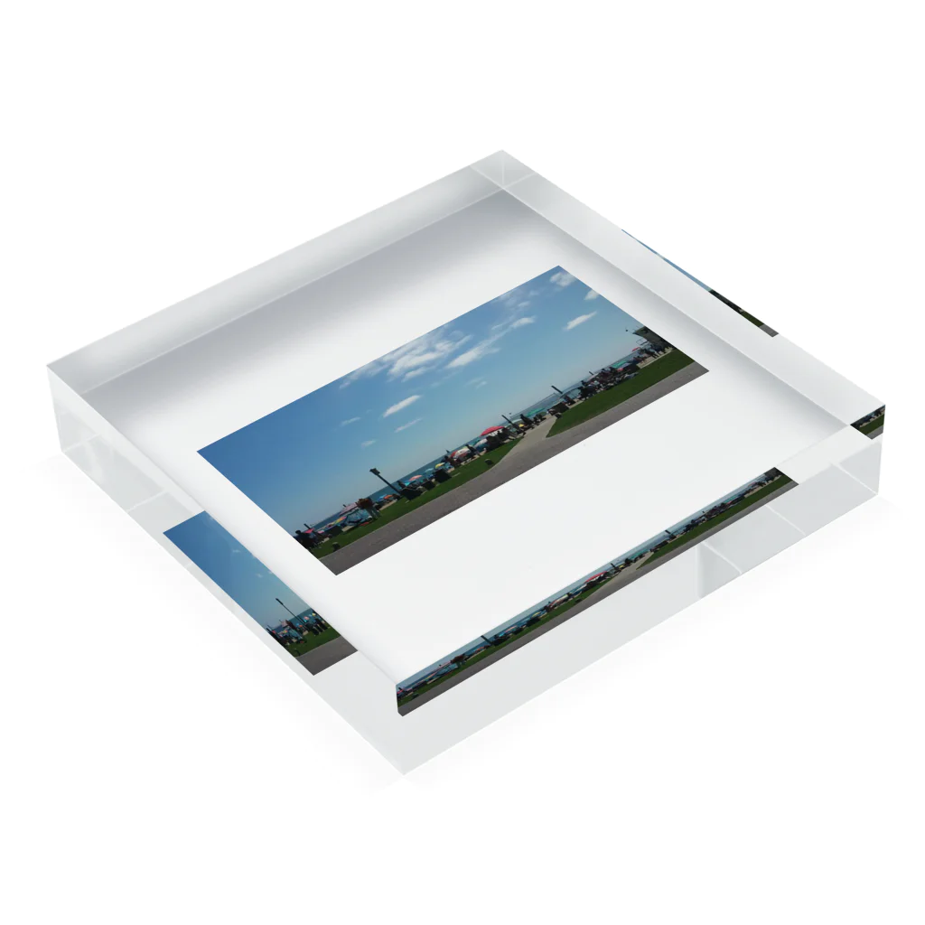 Californianのcalifornia ビーチ Acrylic Block :placed flat