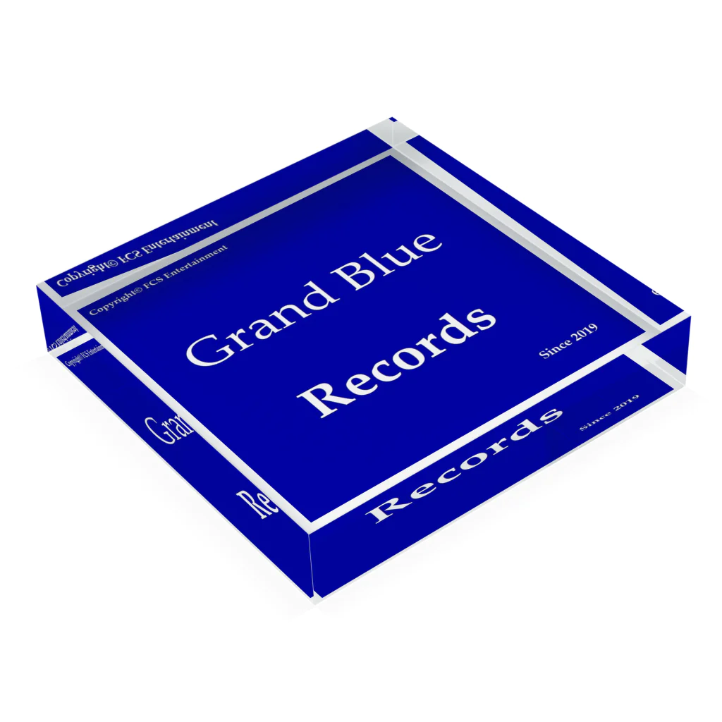 FCS EntertainmentのGrand Blue Records Acrylic Block :placed flat