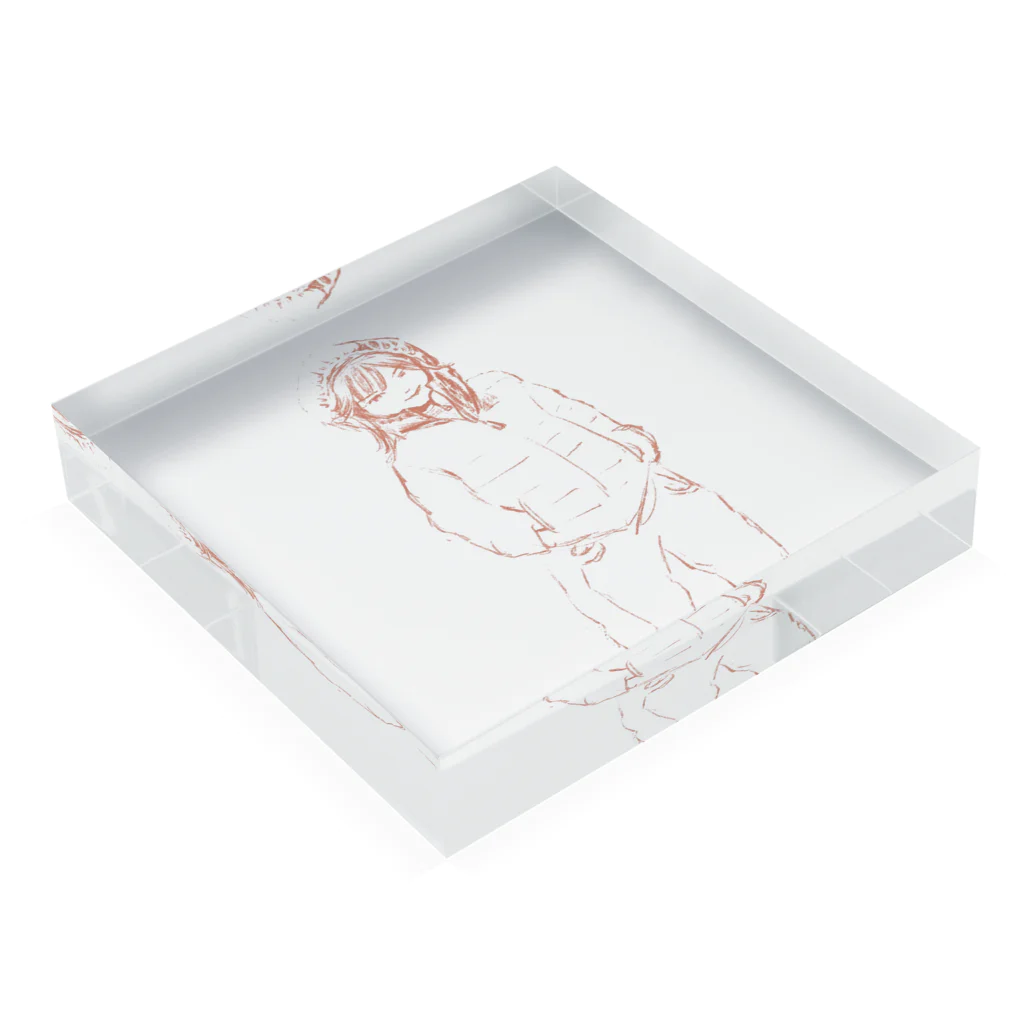 サニーのかっこつけるのののちゃん Acrylic Block :placed flat