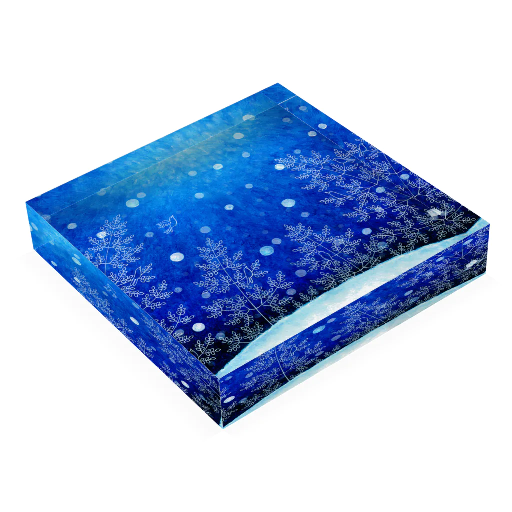 Caoli design shopの空馳の森 -雪- Acrylic Block :placed flat