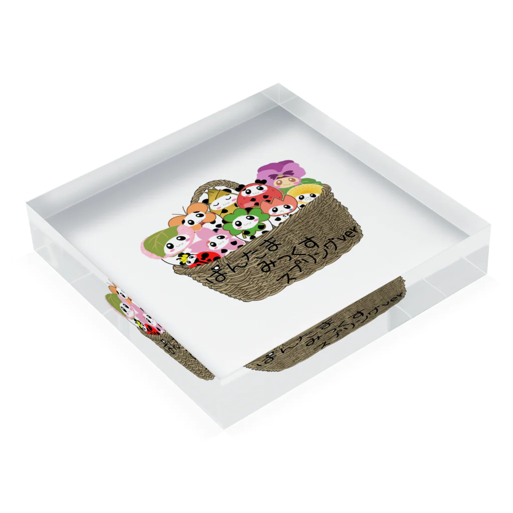 YmMy_shopのぱんたま♡　スプリングver Acrylic Block :placed flat