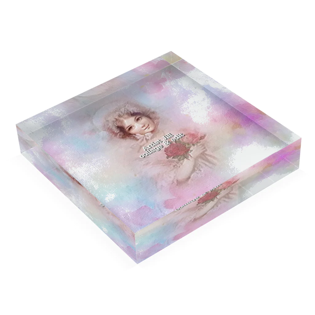 【ホラー専門店】ジルショップのパステル水彩ガール Acrylic Block :placed flat