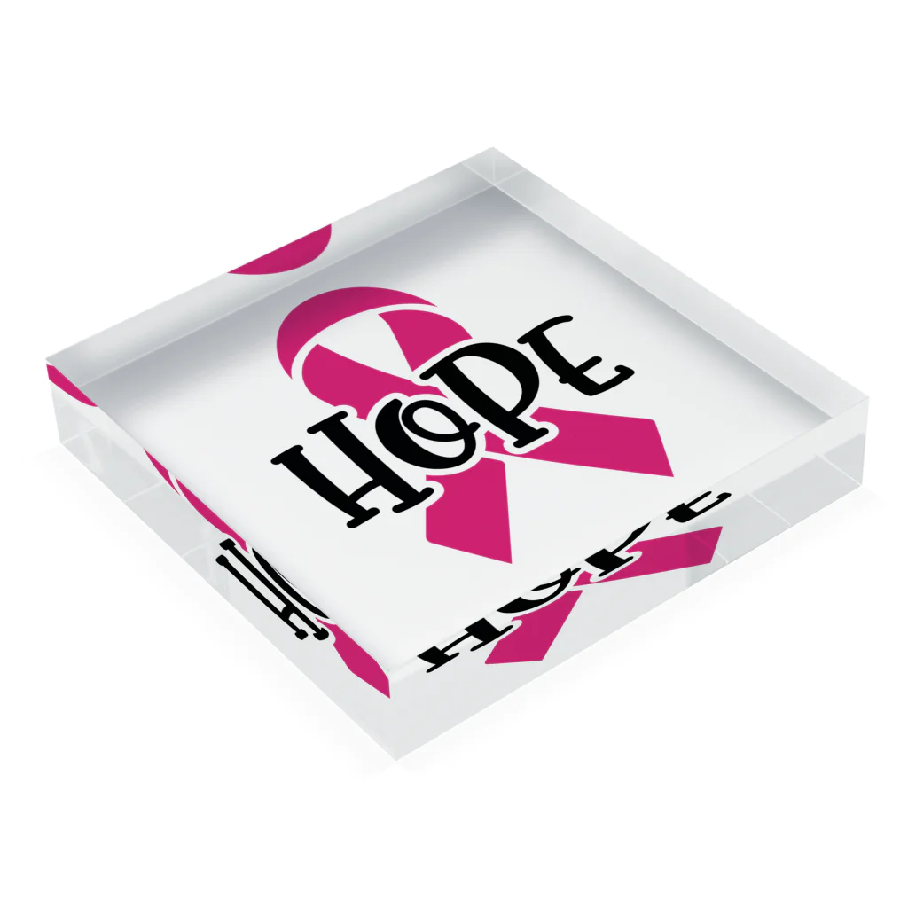 Fred HorstmanのBreast Cancer HOPE  乳がんの希望 Acrylic Block :placed flat