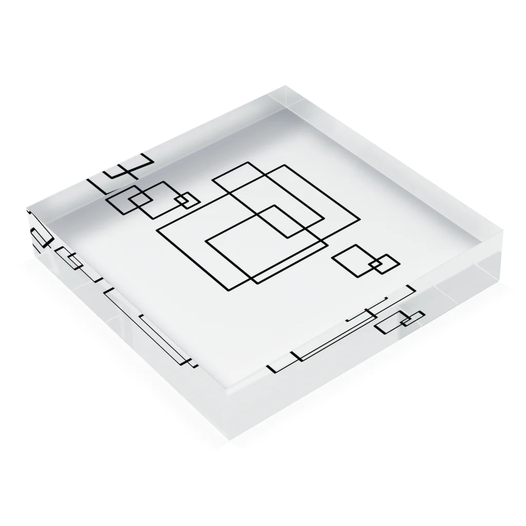 マル　サンカク　シカクのシカク Acrylic Block :placed flat