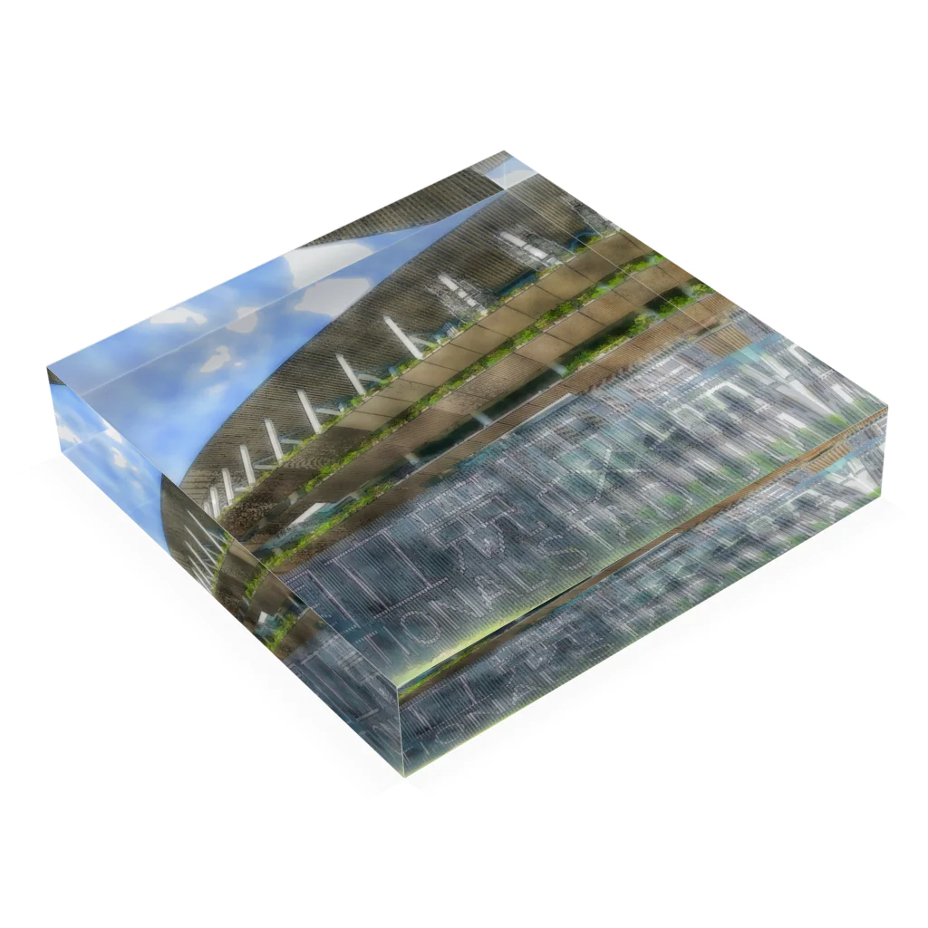 翠彩世界 -submerged world-の水彩国立 Acrylic Block :placed flat