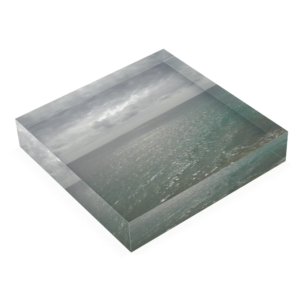 これから企画の雲と海と空 Acrylic Block :placed flat