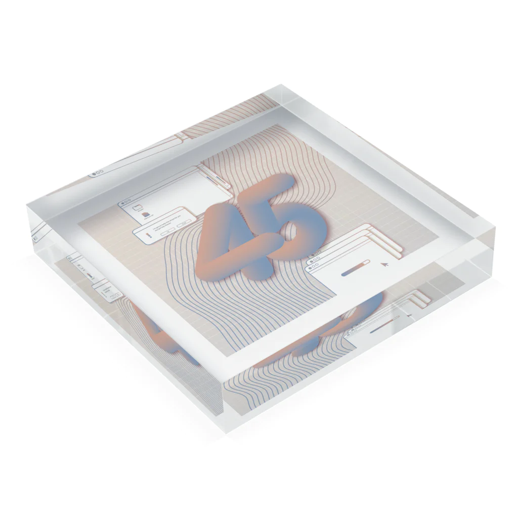 ほたるさんのデスクトップ45 Acrylic Block :placed flat