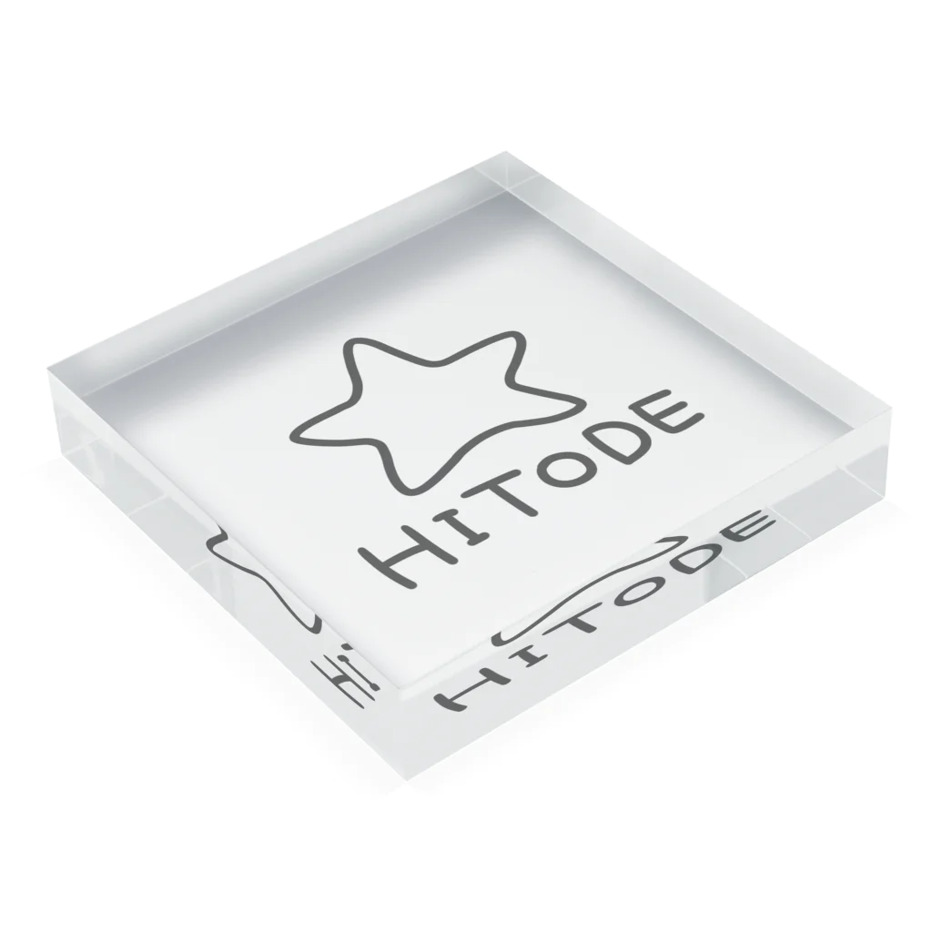 千月らじおのよるにっきのHITODE Acrylic Block :placed flat