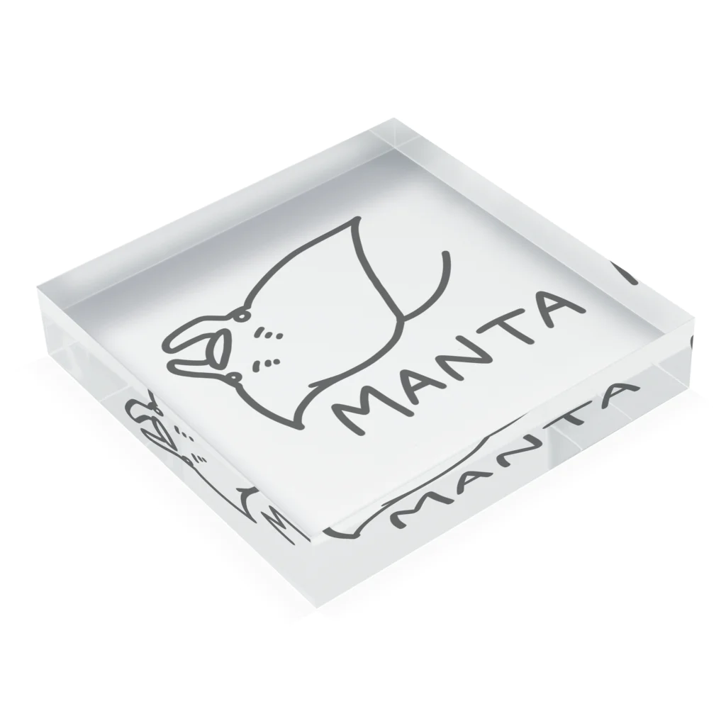 千月らじおのよるにっきのMANTA Acrylic Block :placed flat