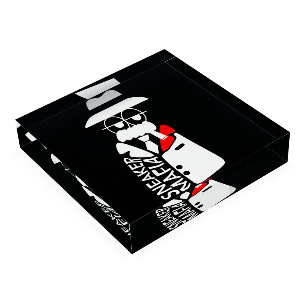 スニーカーマフィアSHOPのスカルマフィアグラフィック Acrylic Block :placed flat