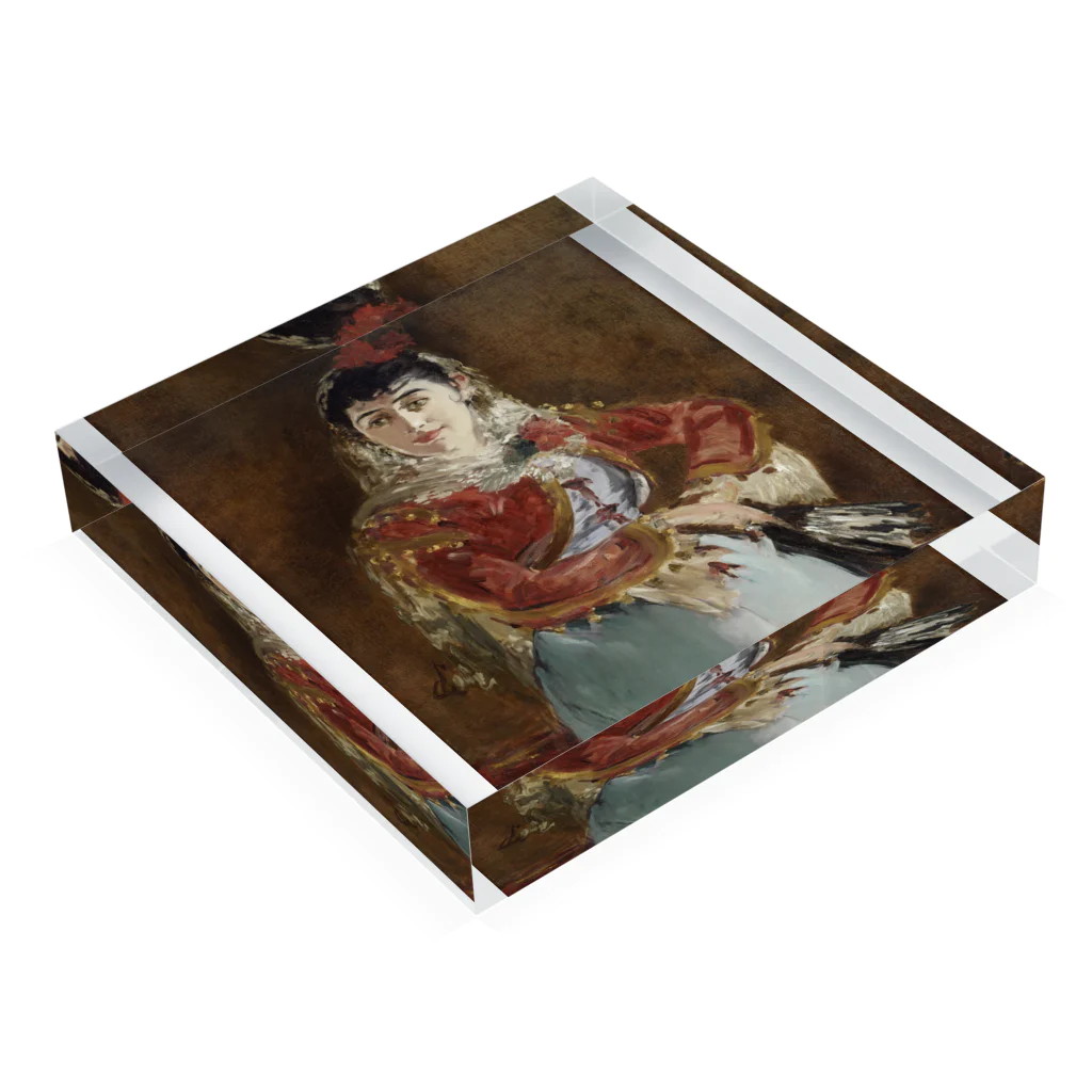 ArtGoodsのエドゥアール・マネ『カルメン姿のエミリー・アンブル』 Acrylic Block :placed flat