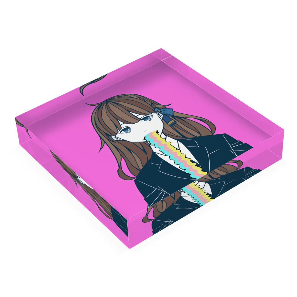 Emma KAWAII CollectionのSuit Emma Rainbow Puke Acrylic Block :placed flat