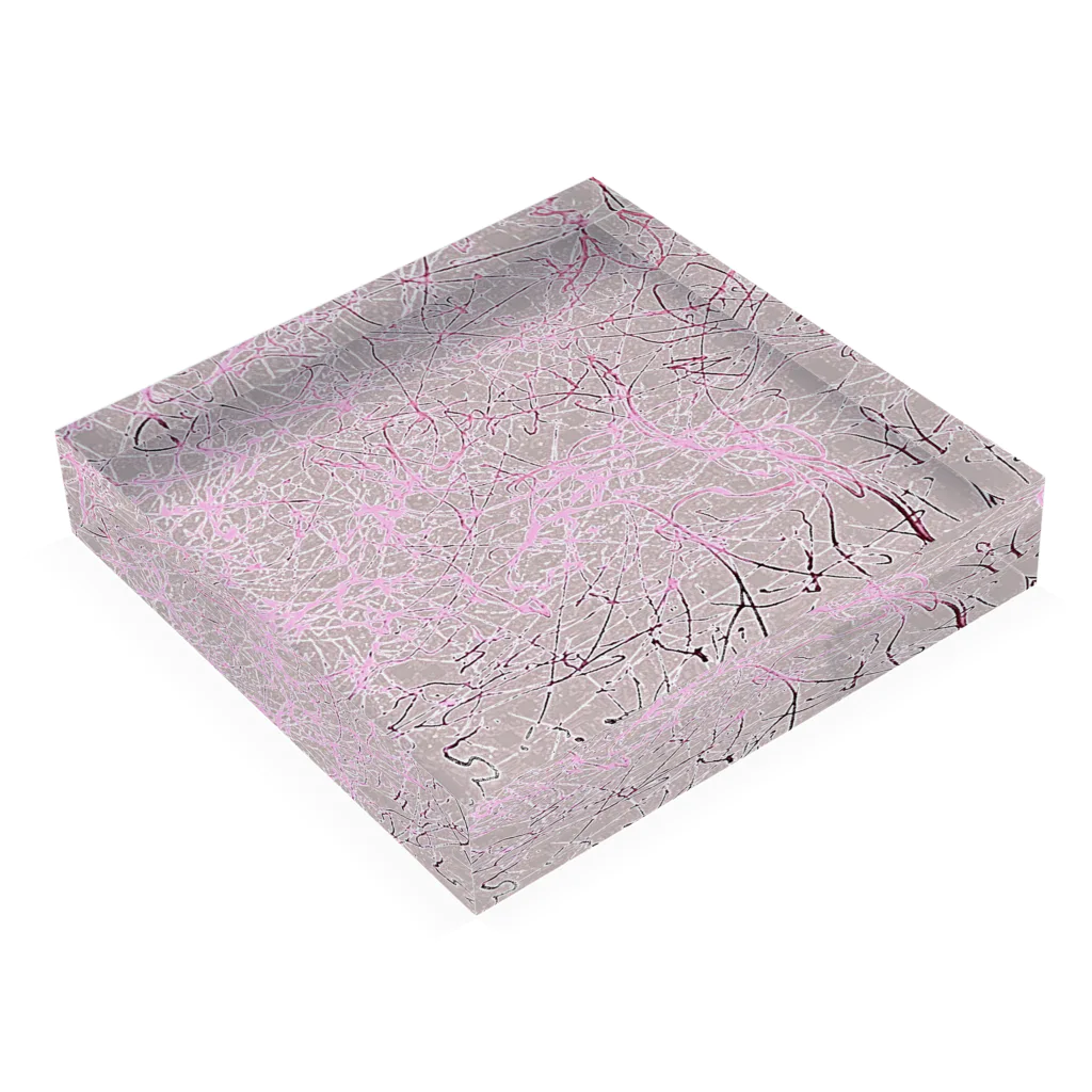 Planète neigeのfleurs de cerisier Acrylic Block :placed flat