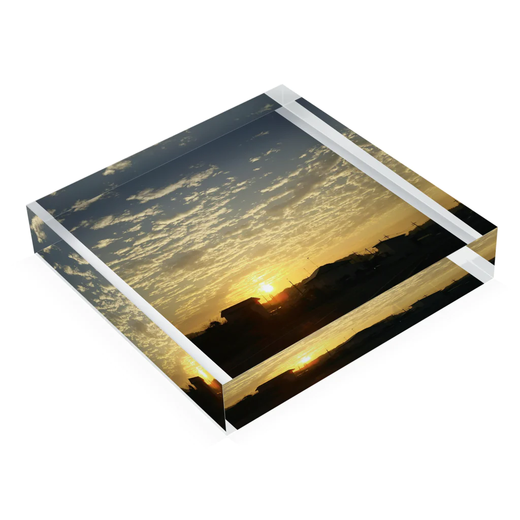 kiyomi99の朝日 Acrylic Block :placed flat