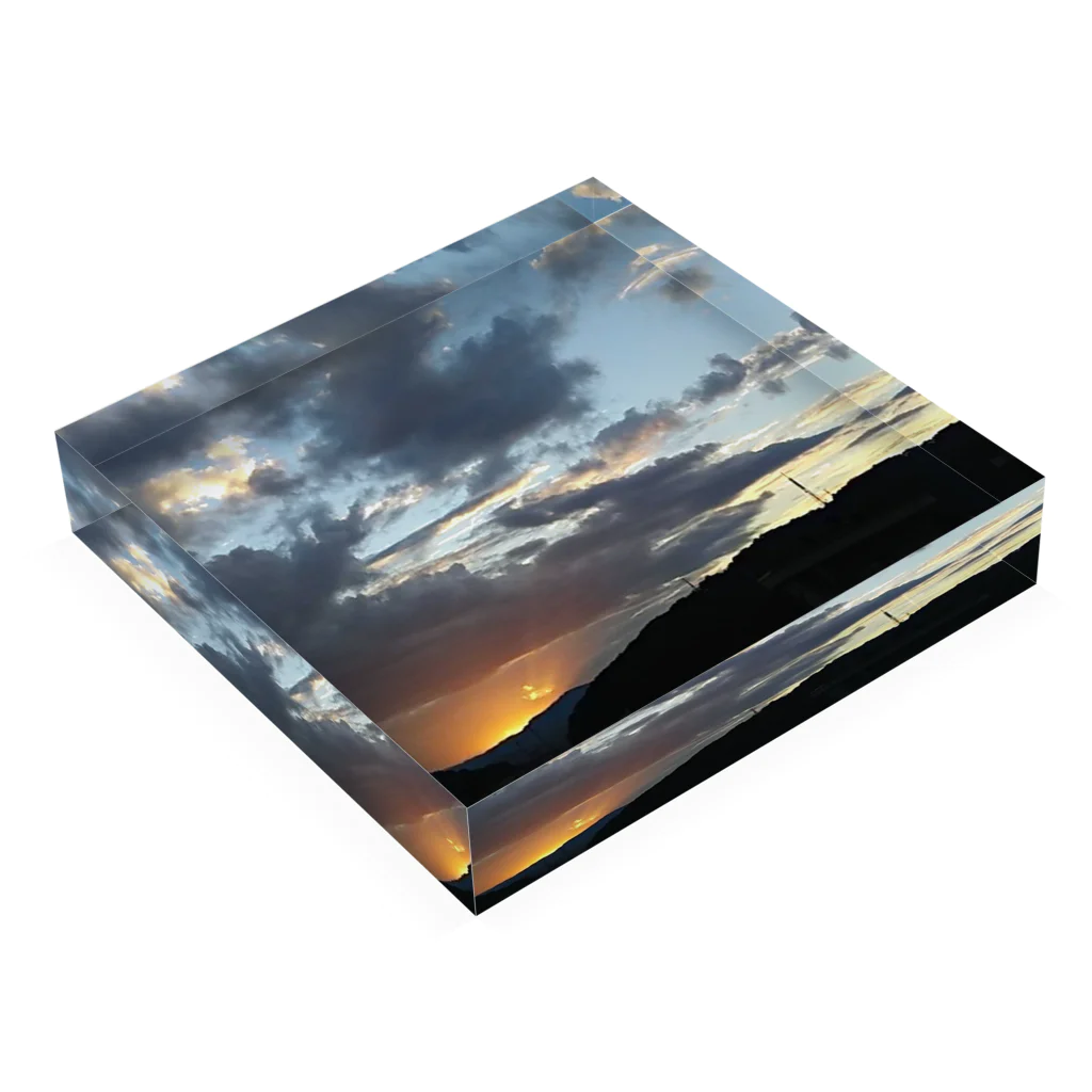 月のうさぎの写真館の夕暮れ10 Acrylic Block :placed flat