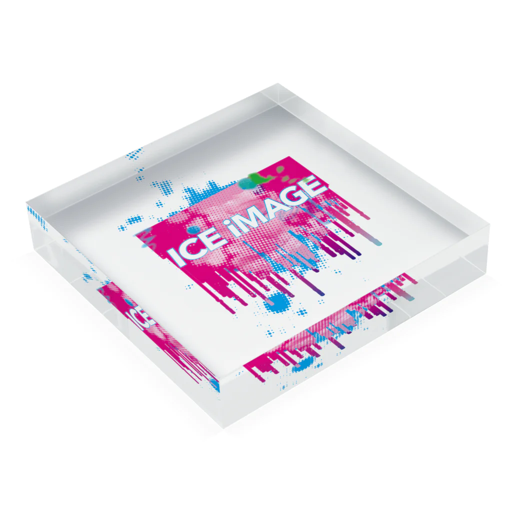 TU−TIMAのICE iMAGE graphic Acrylic Block :placed flat