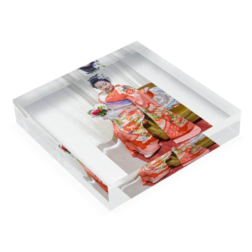 mikyacraft MIKA💓🌟赤い心臓の憧れのみかちゃん Acrylic Block :placed flat