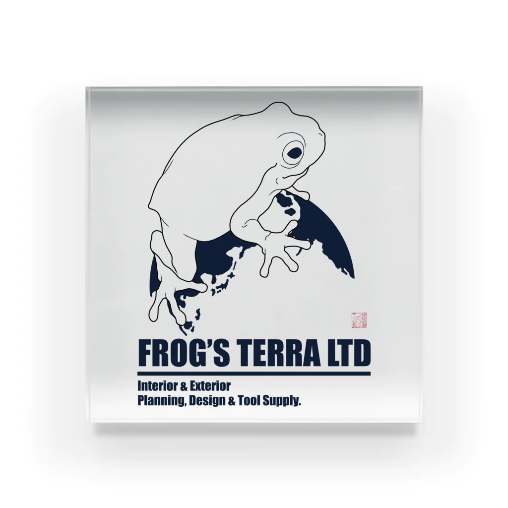 FROG'S TERRA LTDのカラード　ディープシーブルー Acrylic Block