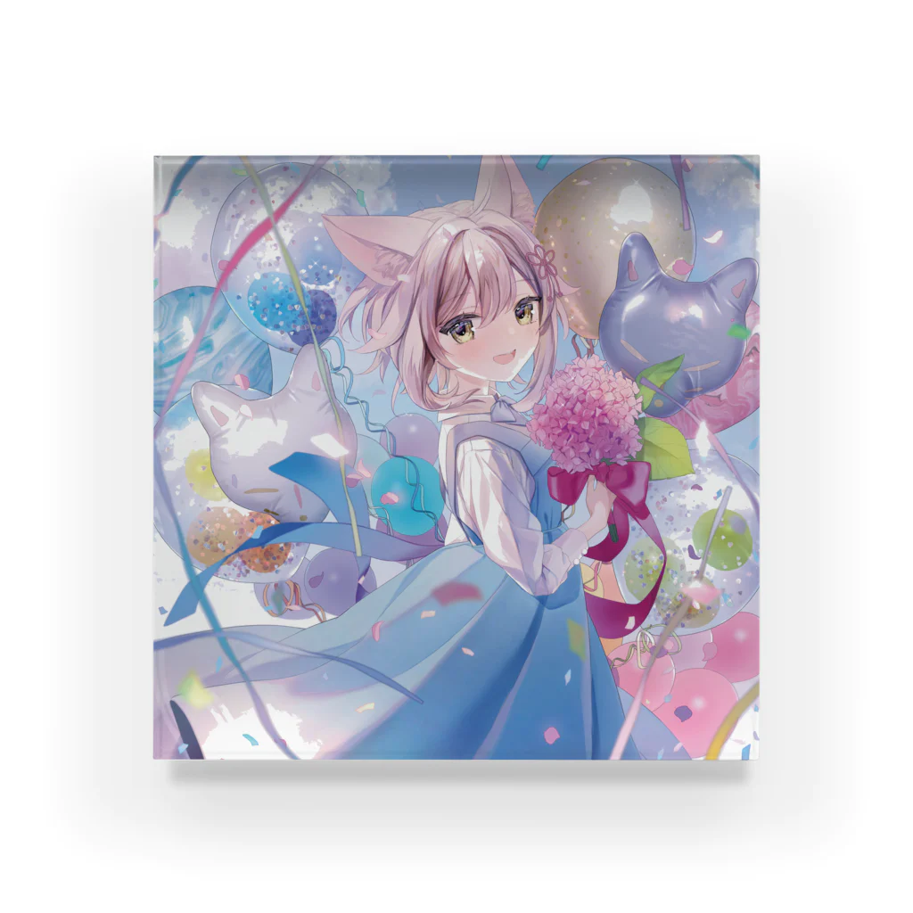 狐花まめの狐花まめ2022誕生日記念 Acrylic Block