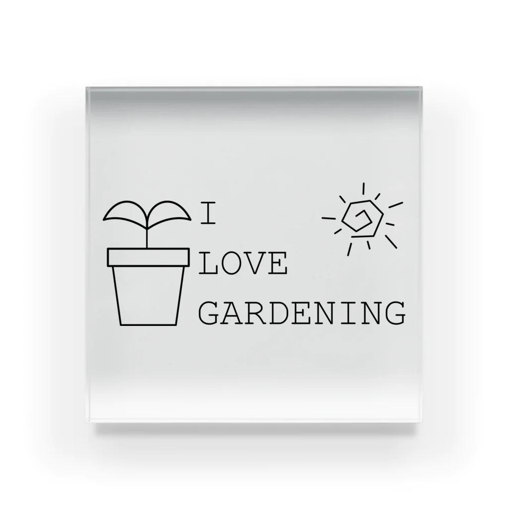 A33のI LOVE GARDENING Acrylic Block