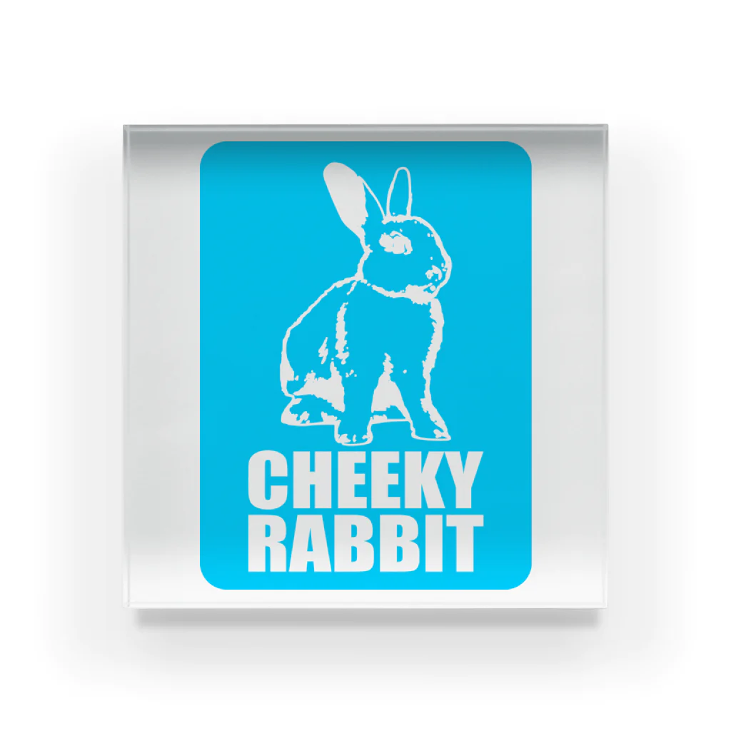 CHEEKY RABBITのCR003_CheekyRabbit_blue アクリルブロック