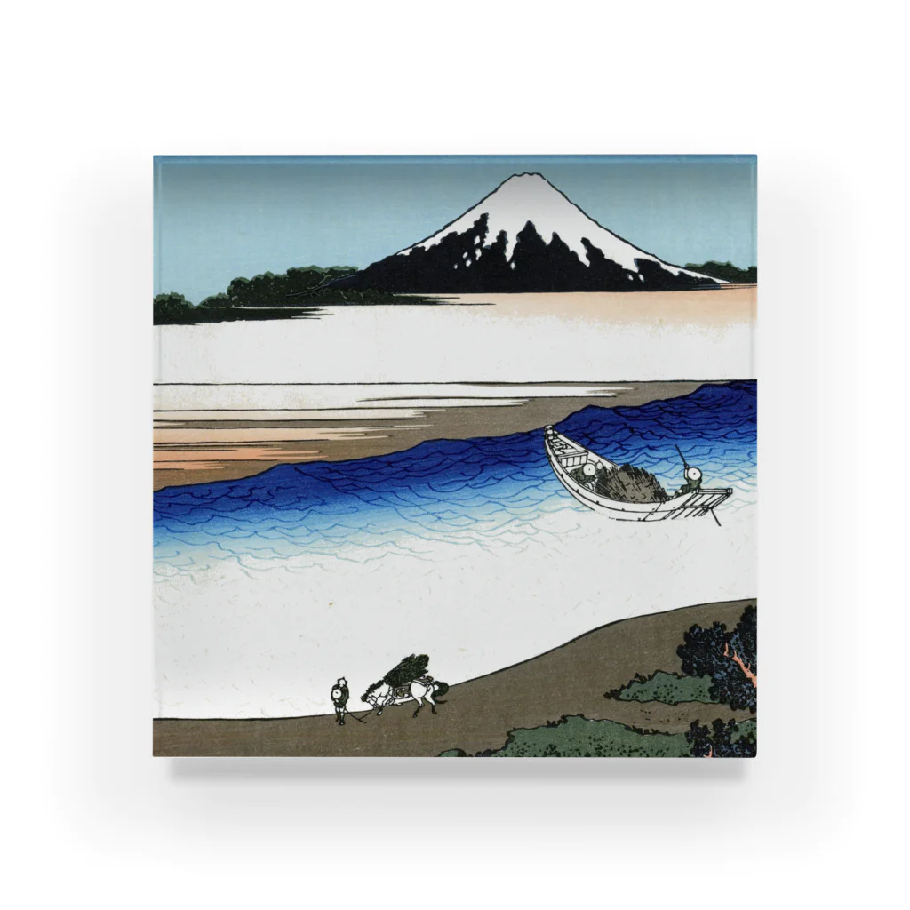 寿めでたや(ukiyoe)のFujiyama ukiyoe 葛飾北斎_冨嶽　武州玉川 Acrylic Block