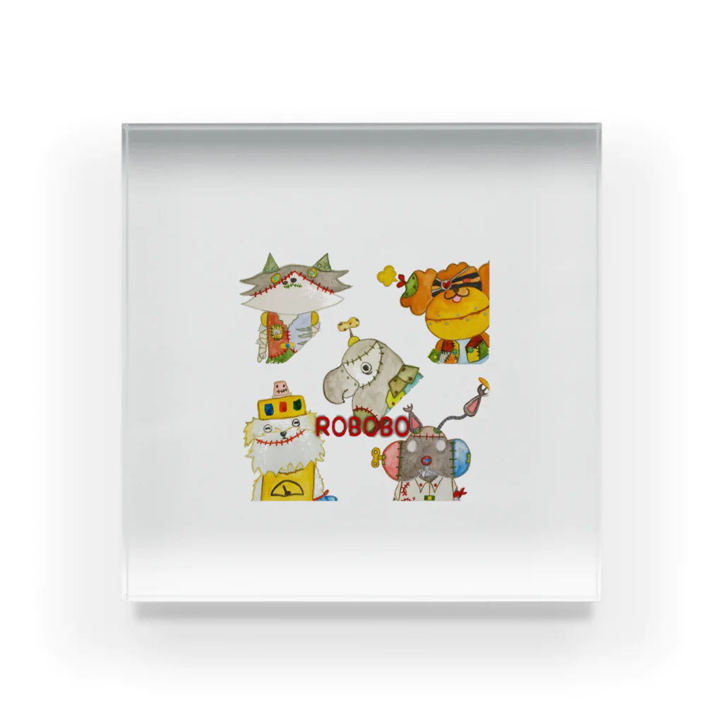 ねこぜや のROBOBO「CDジャケット風」 Acrylic Block