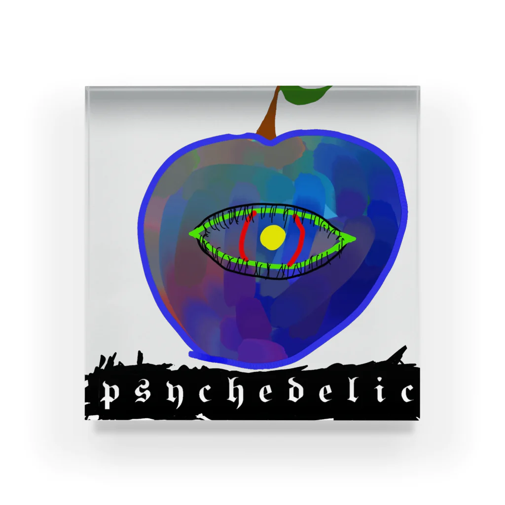 ナマステハンバーグのサイケデリックアップル(Psychedelic apple) アクリルブロック