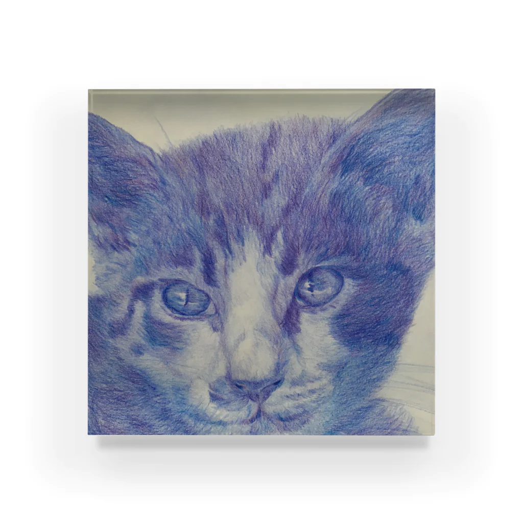 may-piの渋色猫 Acrylic Block