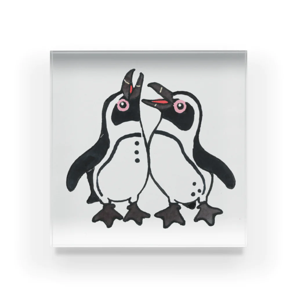 penguininkoの仲良く鳴き交わす🐧🐧 アクリルブロック