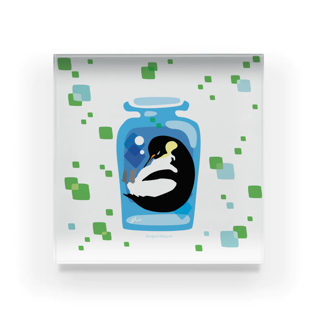 ペンギンパカリのペンギンの瓶詰めE アクリルブロック