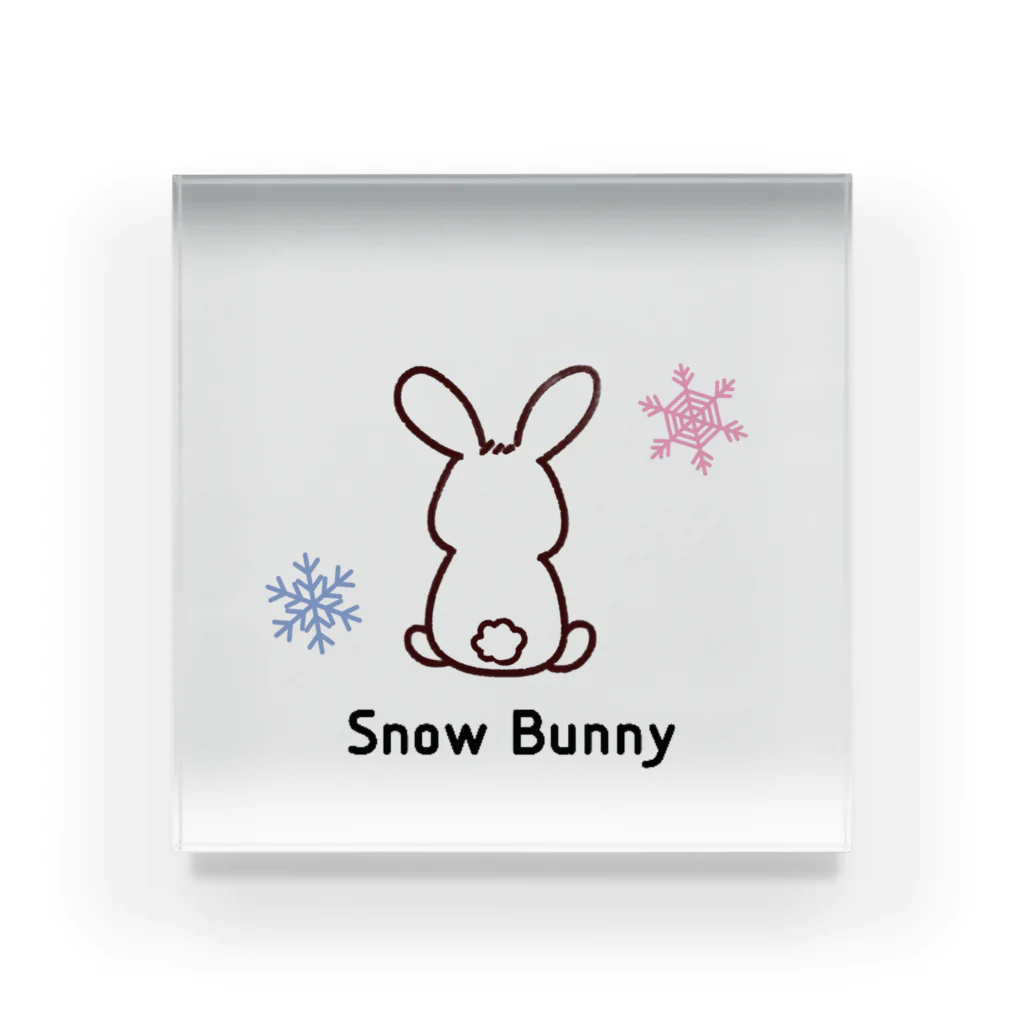 ヒュミリの店のSnow Bunnyシリーズ Acrylic Block