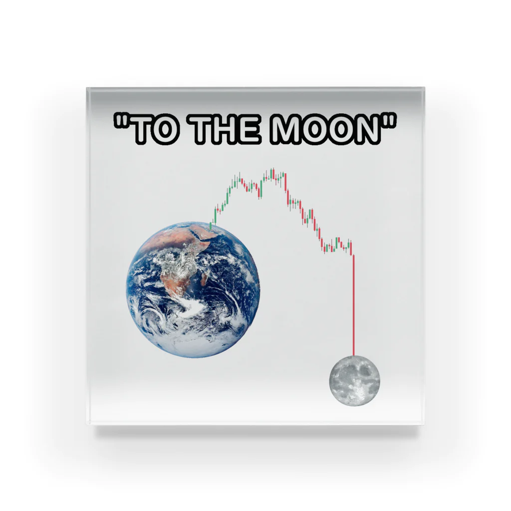 平原神話の"TO THE MOON" 🌎🚀🌕 アクリルブロック