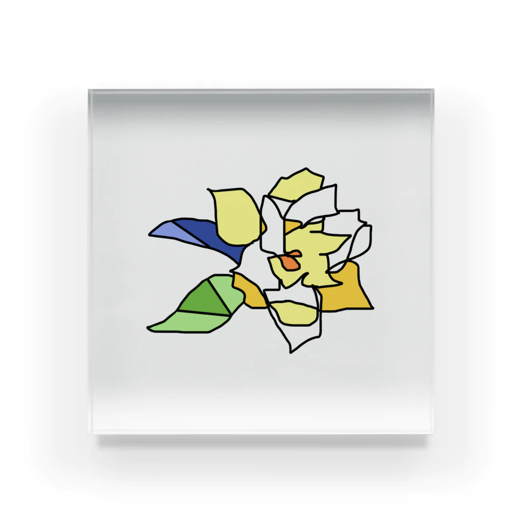フルツの6/30 誕生花「クチナシ」 Acrylic Block