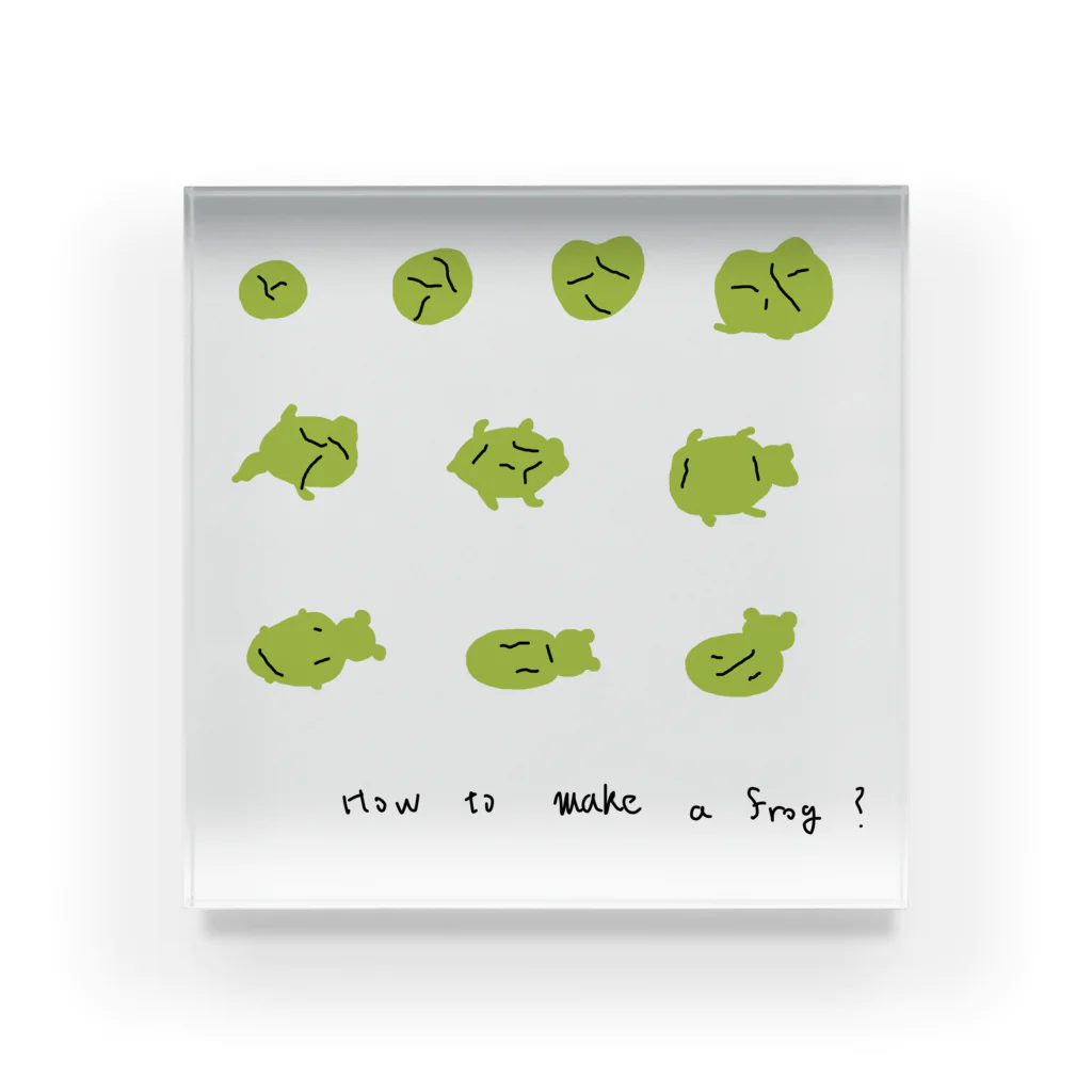 ケケケケロロのhow to make a frog ？ アクリルブロック