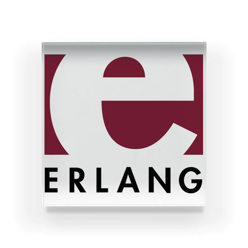 Erlang and Elixir shop by KRPEOのErlang logo アクリルブロック
