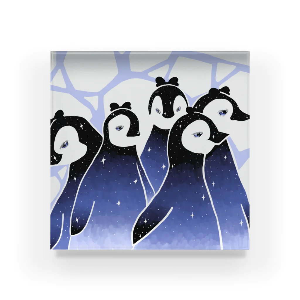 moooti（もち）/Giveaway中💙のNight Penguin Acrylic Block