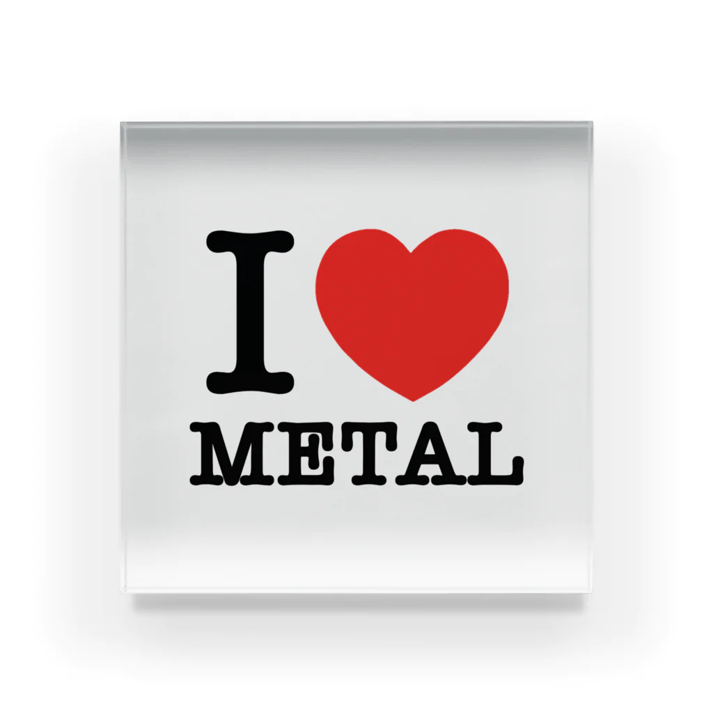 HachijuhachiのI LOVE METAL アクリルブロック